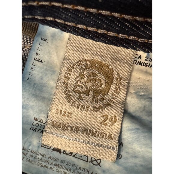 Diesel Zaghor Denim Jeans Mens W29 Blue Straight-Leg Button-Fly Casual Tunisia - Picture 5 of 8